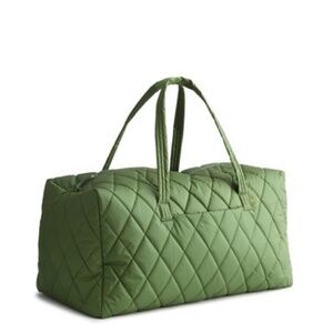 New Vera Bradley Large Travel Duffel Bag Pearlized Cedar Green